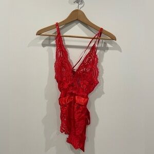 Donnalla Sexy Red Lace Lingerie